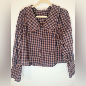 Chic Checkered Women's Blouse